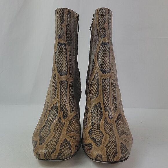 Sam Edelman Codie Snake-Embossed Leather Ankle Boots - Picture 9 of 16